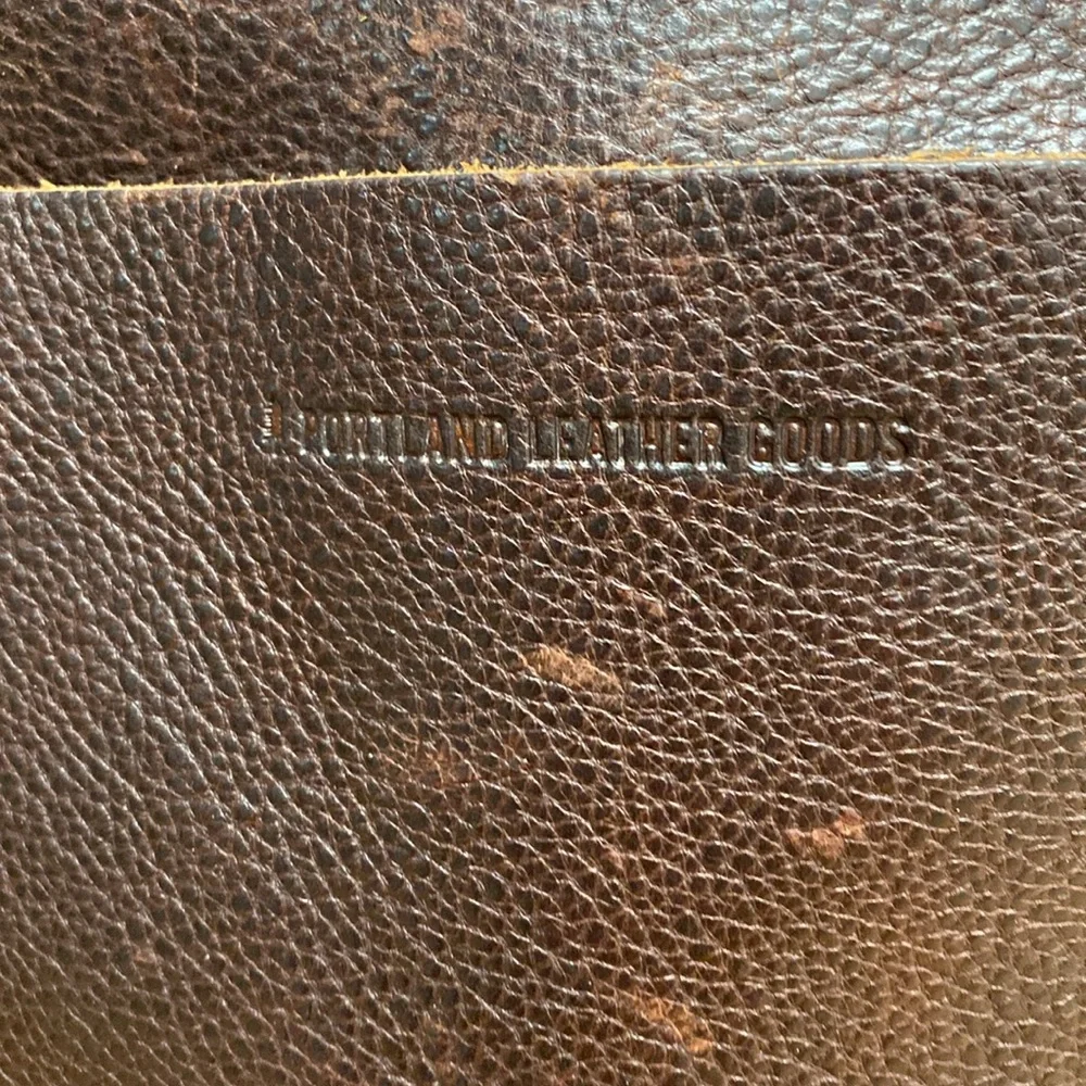 Portland Leather Brown Leather Tote Bag - Picture 2 of 3